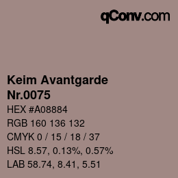 颜色代码: Keim Avantgarde - Nr.0075 | qconv.com