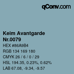颜色代码: Keim Avantgarde - Nr.0079 | qconv.com
