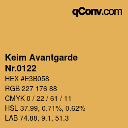 颜色代码: Keim Avantgarde - Nr.0122 | qconv.com