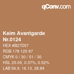 颜色代码: Keim Avantgarde - Nr.0124 | qconv.com