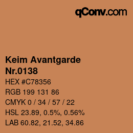 颜色代码: Keim Avantgarde - Nr.0138 | qconv.com