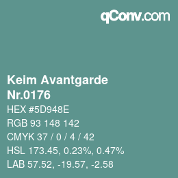 颜色代码: Keim Avantgarde - Nr.0176 | qconv.com