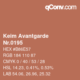 颜色代码: Keim Avantgarde - Nr.0195 | qconv.com
