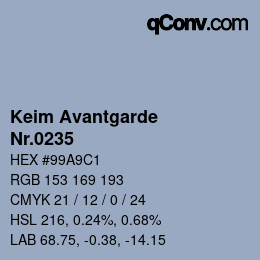 カラーコード: Keim Avantgarde - Nr.0235 | qconv.com