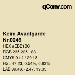 颜色代码: Keim Avantgarde - Nr.0246 | qconv.com