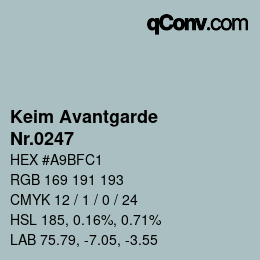 カラーコード: Keim Avantgarde - Nr.0247 | qconv.com