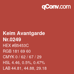 颜色代码: Keim Avantgarde - Nr.0249 | qconv.com