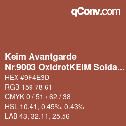 Farbcode: Keim Avantgarde - Nr.9003 OxidrotKEIM Soldalit Monochromton | qconv.com