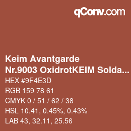 Farbcode: Keim Avantgarde - Nr.9003 OxidrotKEIM Soldalit Monochromton | qconv.com