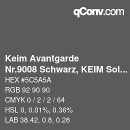 Code couleur: Keim Avantgarde - Nr.9008 Schwarz, KEIM Soldalit Monochromton | qconv.com