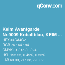 Código de color: Keim Avantgarde - Nr.9009 Kobaltblau, KEIM Soldalit Monochromton | qconv.com