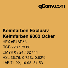 Código de color: Keimfarben Exclusiv - Keimfarben 9002 Ocker | qconv.com