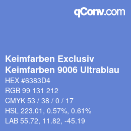 Código de color: Keimfarben Exclusiv - Keimfarben 9006 Ultrablau | qconv.com