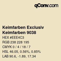 カラーコード: Keimfarben Exclusiv - Keimfarben 9038 | qconv.com