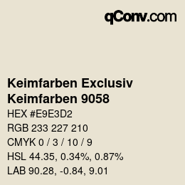 Color code: Keimfarben Exclusiv - Keimfarben 9058 | qconv.com