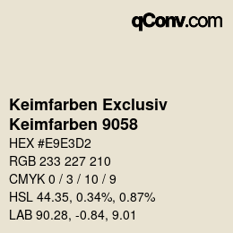 Code couleur: Keimfarben Exclusiv - Keimfarben 9058 | qconv.com