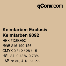 カラーコード: Keimfarben Exclusiv - Keimfarben 9092 | qconv.com