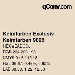 カラーコード: Keimfarben Exclusiv - Keimfarben 9096 | qconv.com