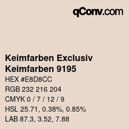 カラーコード: Keimfarben Exclusiv - Keimfarben 9195 | qconv.com