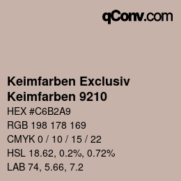 Color code: Keimfarben Exclusiv - Keimfarben 9210 | qconv.com