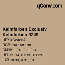 Código de color: Keimfarben Exclusiv - Keimfarben 9249 | qconv.com