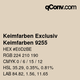 カラーコード: Keimfarben Exclusiv - Keimfarben 9255 | qconv.com