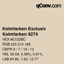 Código de color: Keimfarben Exclusiv - Keimfarben 9274 | qconv.com