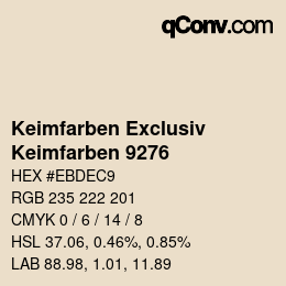 Código de color: Keimfarben Exclusiv - Keimfarben 9276 | qconv.com