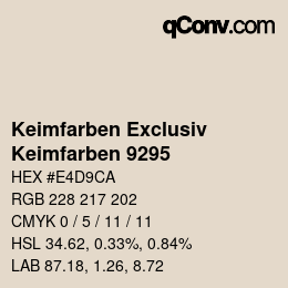 カラーコード: Keimfarben Exclusiv - Keimfarben 9295 | qconv.com