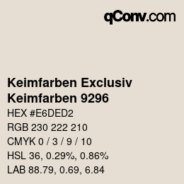 カラーコード: Keimfarben Exclusiv - Keimfarben 9296 | qconv.com