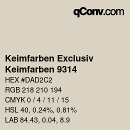 Código de color: Keimfarben Exclusiv - Keimfarben 9314 | qconv.com