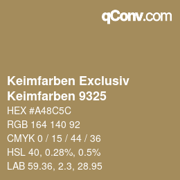 カラーコード: Keimfarben Exclusiv - Keimfarben 9325 | qconv.com