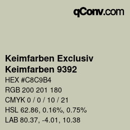 Color code: Keimfarben Exclusiv - Keimfarben 9392 | qconv.com