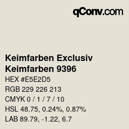 カラーコード: Keimfarben Exclusiv - Keimfarben 9396 | qconv.com