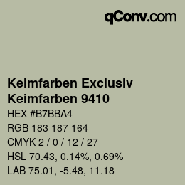 Color code: Keimfarben Exclusiv - Keimfarben 9410 | qconv.com