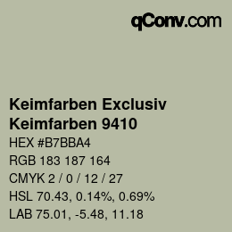 Code couleur: Keimfarben Exclusiv - Keimfarben 9410 | qconv.com