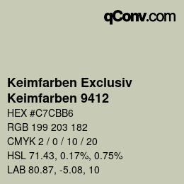カラーコード: Keimfarben Exclusiv - Keimfarben 9412 | qconv.com