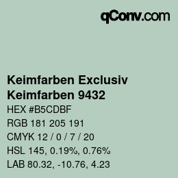 Color code: Keimfarben Exclusiv - Keimfarben 9432 | qconv.com