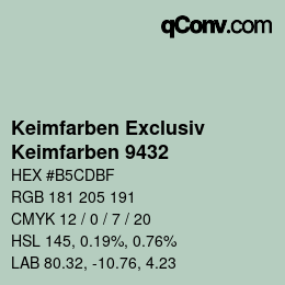 Color code: Keimfarben Exclusiv - Keimfarben 9432 | qconv.com