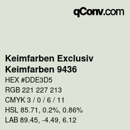 Color code: Keimfarben Exclusiv - Keimfarben 9436 | qconv.com