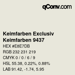 カラーコード: Keimfarben Exclusiv - Keimfarben 9437 | qconv.com
