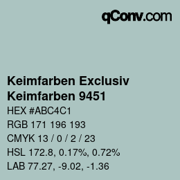 カラーコード: Keimfarben Exclusiv - Keimfarben 9451 | qconv.com