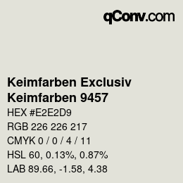 Color code: Keimfarben Exclusiv - Keimfarben 9457 | qconv.com