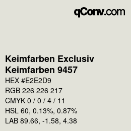 カラーコード: Keimfarben Exclusiv - Keimfarben 9457 | qconv.com