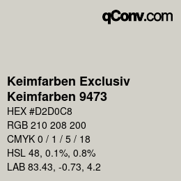 Color code: Keimfarben Exclusiv - Keimfarben 9473 | qconv.com