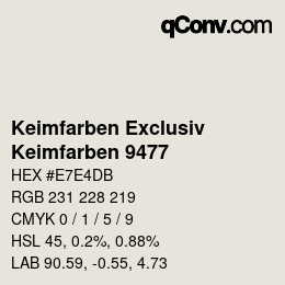 Color code: Keimfarben Exclusiv - Keimfarben 9477 | qconv.com