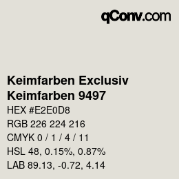 Color code: Keimfarben Exclusiv - Keimfarben 9497 | qconv.com