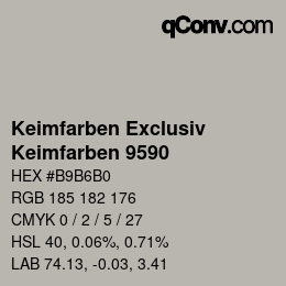 カラーコード: Keimfarben Exclusiv - Keimfarben 9590 | qconv.com