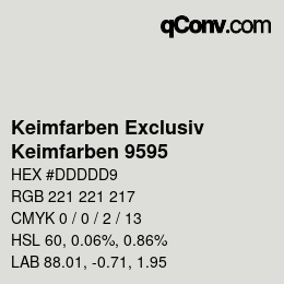 Color code: Keimfarben Exclusiv - Keimfarben 9595 | qconv.com