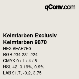 カラーコード: Keimfarben Exclusiv - Keimfarben 9870 | qconv.com